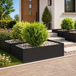 Black Landscape Edging - 4-Piece Steel Border Set