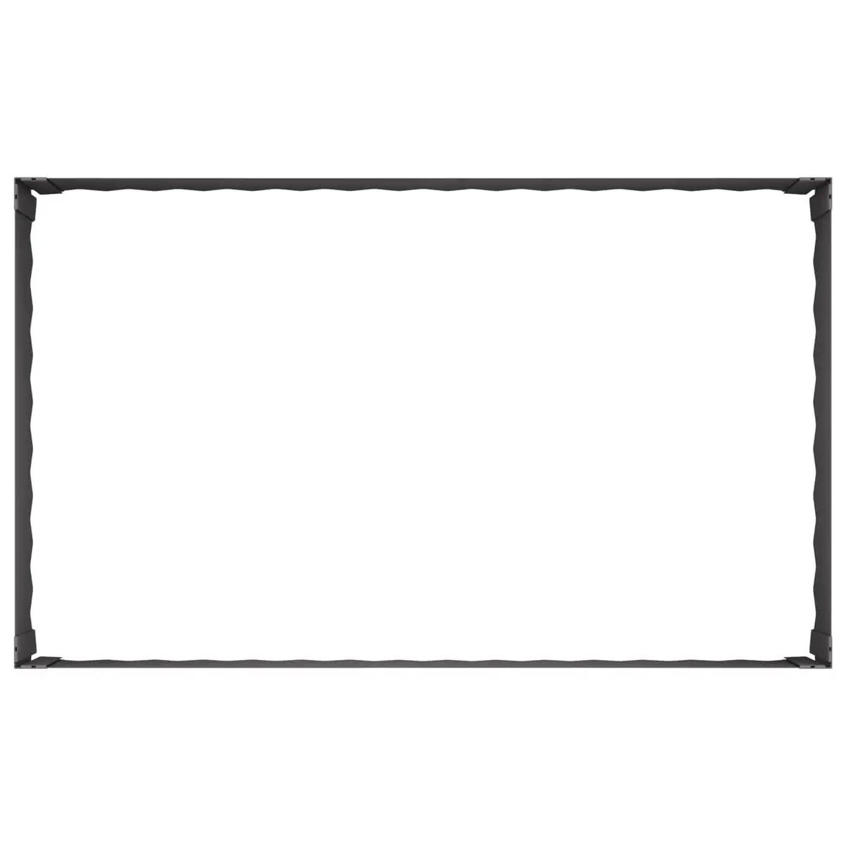 Steel Garden Lawn Edging Border 4 Pieces Black Landscape Path Bed Barrier