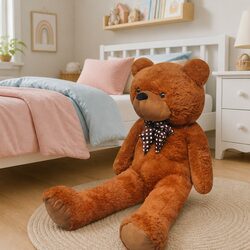 Cuddle Up with an XXL 85cm Plush Teddy Bear in Brown