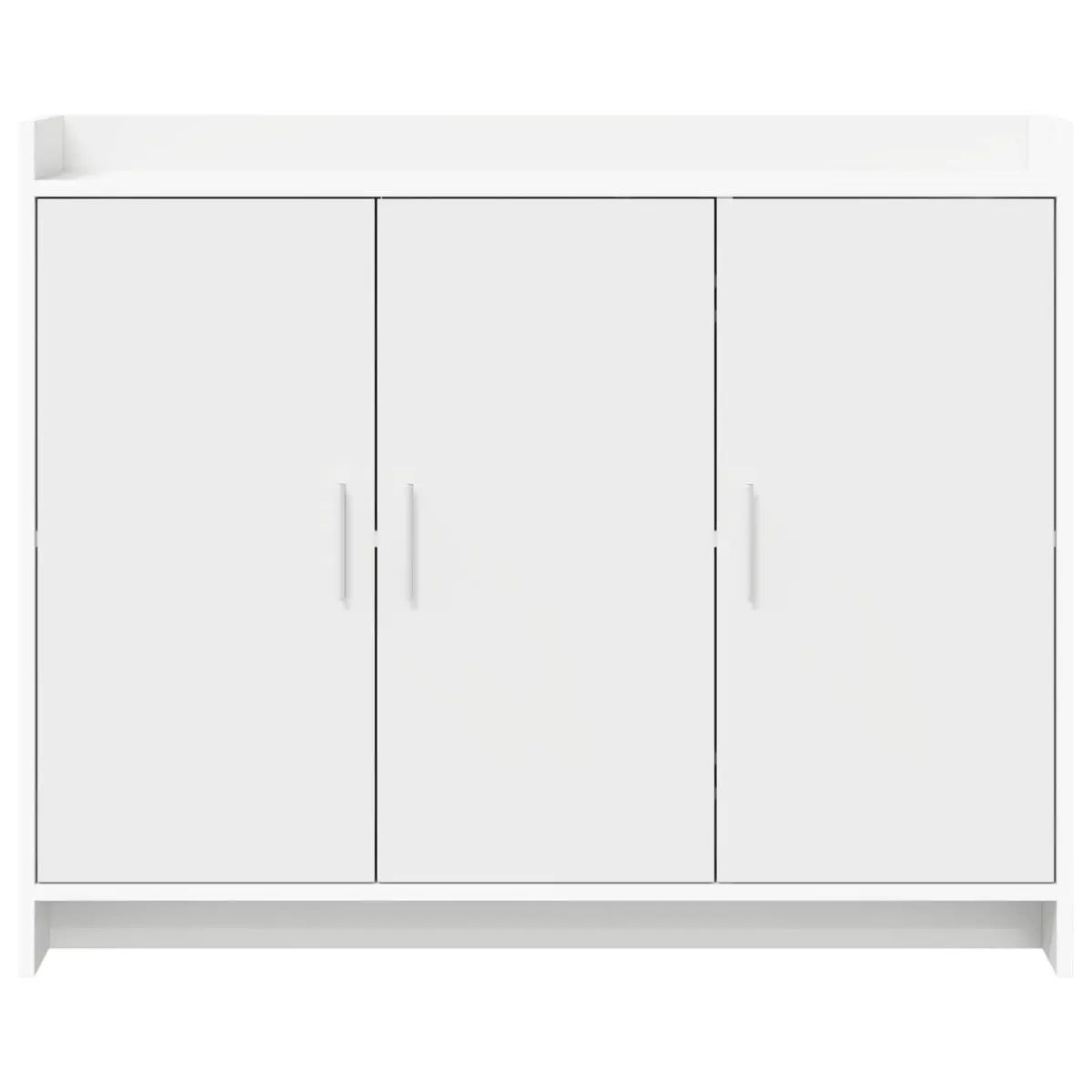 Sideboard White 98.5 x 33 x 80 cm Engineered Wood Storage Cabinet for Dining Room Hallway Furniture