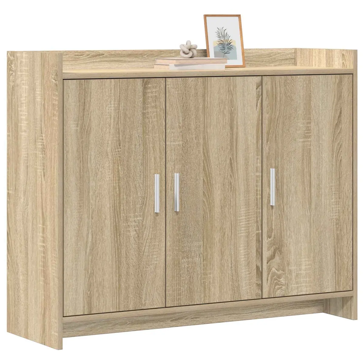 Sideboard Storage Cabinet Brown Engineered Wood 98.5 x 33 x 80 cm Dining Room