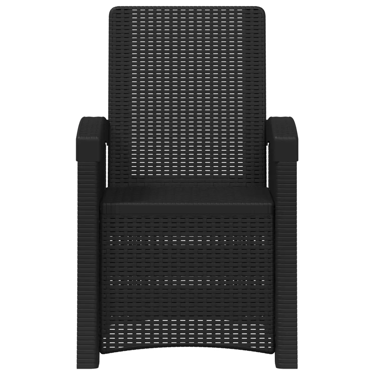 Reclining Garden Chair Anthracite 3-Position Adjustable Backrest Outdoor Patio Seating