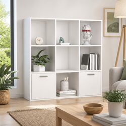 Stylish White Storage Cabinet for Books and Decor