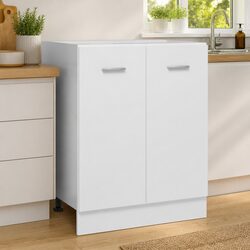 Optimize Your Kitchen Space with a White Storage Cabinet 60x46x81.5cm