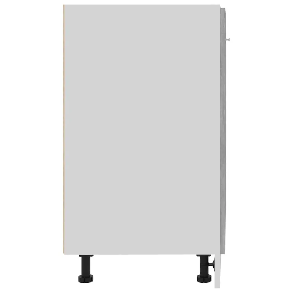 Grey Engineered Wood Bottom Cabinet with Two Doors and Shelves for Kitchen Storage and Organization