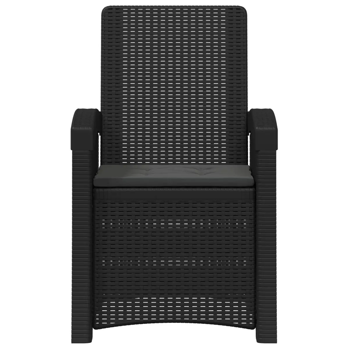 Reclining Garden Chair 2 Pcs Anthracite Adjustable Backrest Lightweight Outdoor Patio Seating
