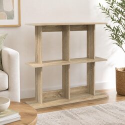 Wall Shelf Wall-Mounted Brown Modern Shelving Unit Storage Sonoma Oak 100cm