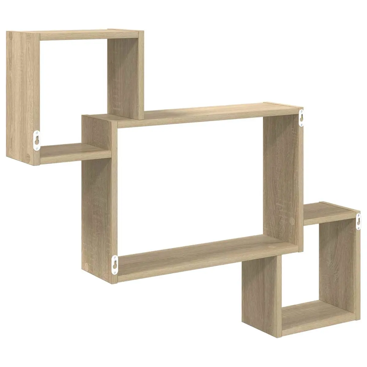 Wall Shelf Wall-Mounted Storage Sonoma Oak Brown Modern Living Room Bedroom