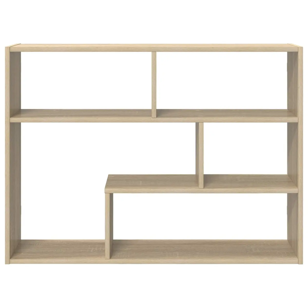 Wall Shelf 95 x 20 x 69.5 cm Wall-Mounted Sonoma Oak Brown Modern Storage Floating Display Ledge