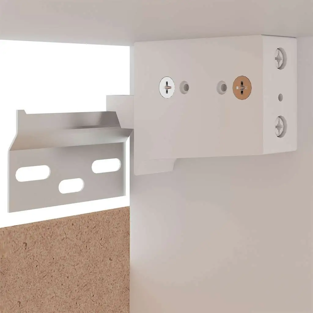 White Hanging Kitchen Cabinet 80x31x60 cm Wall Mounted Storage Cupboard 2 Doors