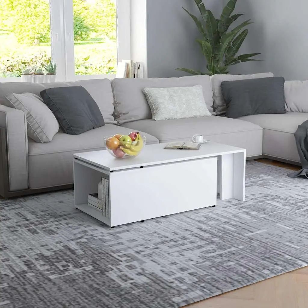 Coffee Table 150x50x35 cm Engineered Wood Wide Top Easy to Clean