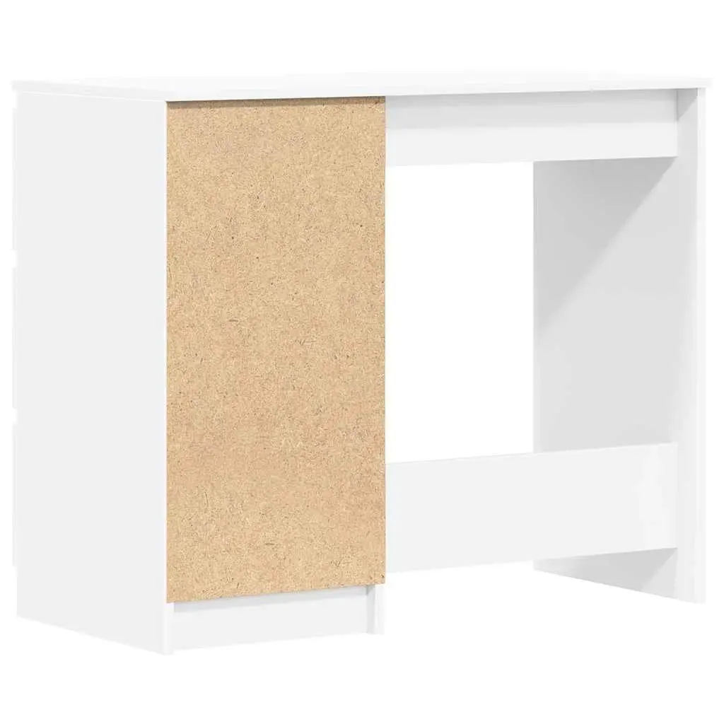 White Desk 90cm Engineered Wood Compact Office Computer Workstation Study Table