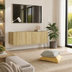 Brown Wall-Mounted TV Cabinet Enhancing Your Living Space