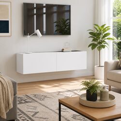 White Wall-Mounted TV Cabinet Enhancing Your Living Space