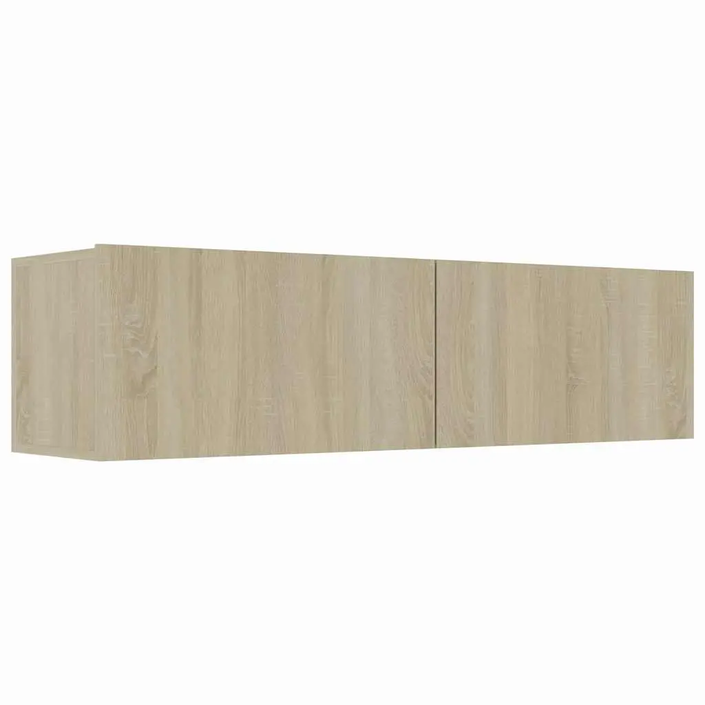 Wall-Mounted TV Cabinet 120x30x30 cm Brown Drop-Down Doors Storage Unit