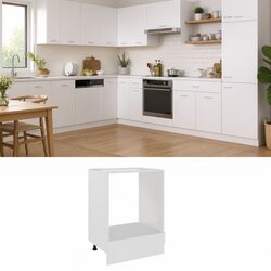 Stylish White Kitchen Storage Cabinet for Ovens