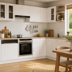 Hanging Glass Cabinet Wall-Mounted Storage Kitchen White 60x31x60cm Shelves