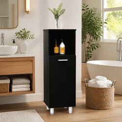 Enhance Your Bathroom with This Stylish Black Cabinet