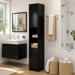 Enhance Your Bathroom with a Stylish Black Cabinet