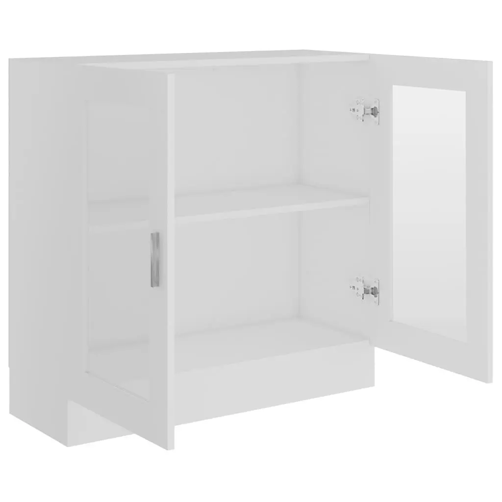 Vitrine Cabinet White 2 Door Shelving Unit Storage Display