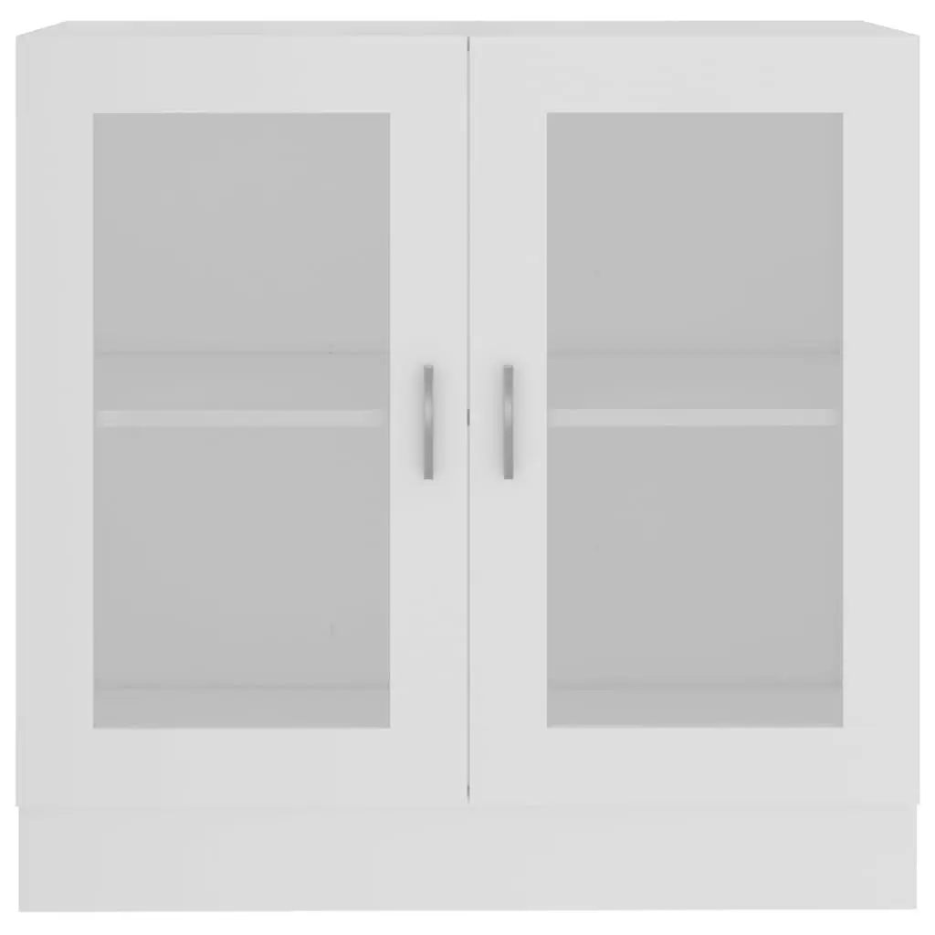 Vitrine Cabinet White 2 Door Shelving Unit Storage Display