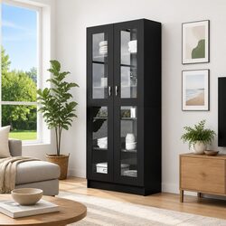 Elevate Your Space with a Black Vitrine Cabinet