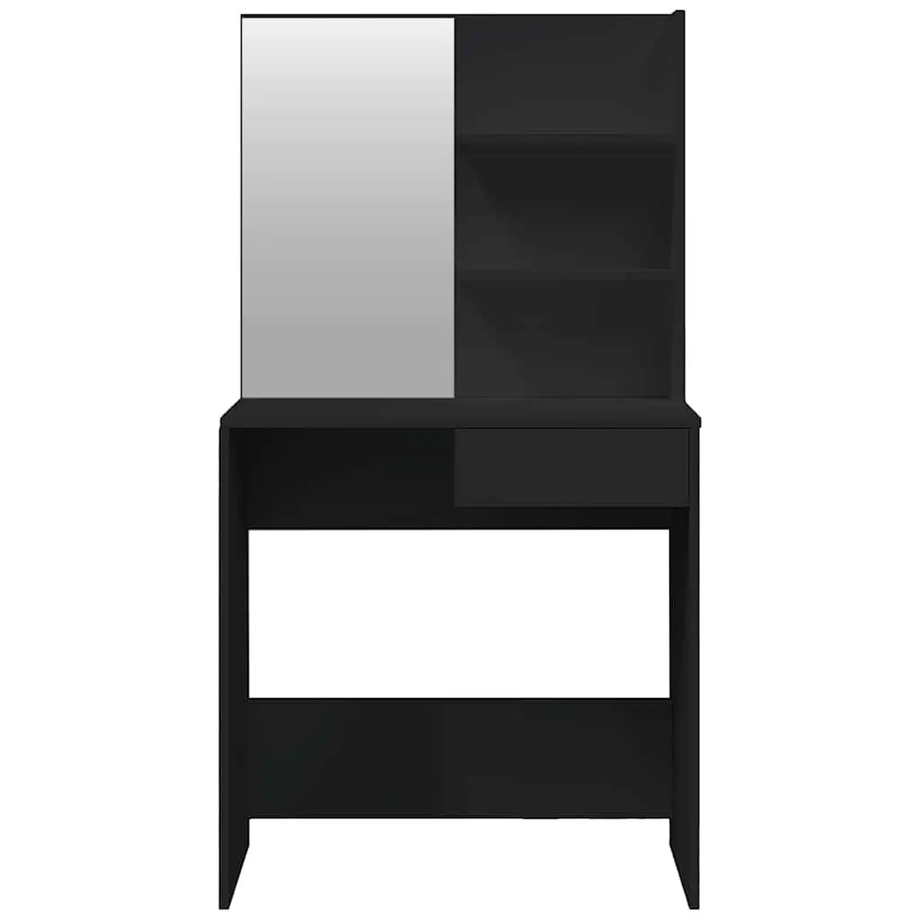 Dressing Table with Mirror Black Vanity Makeup Storage Dresser Bedroom Furniture