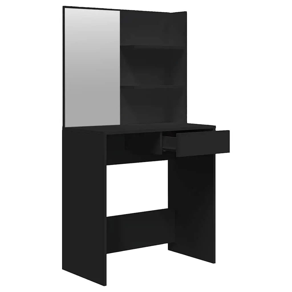 Dressing Table with Mirror Black Vanity Makeup Storage Dresser Bedroom Furniture