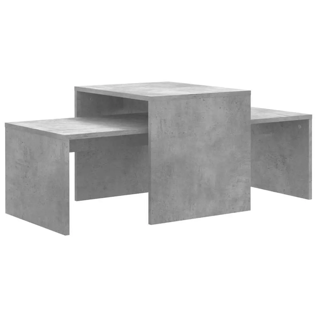 Coffee Table Set Grey Nesting Tables Engineered Wood Living Room Accent