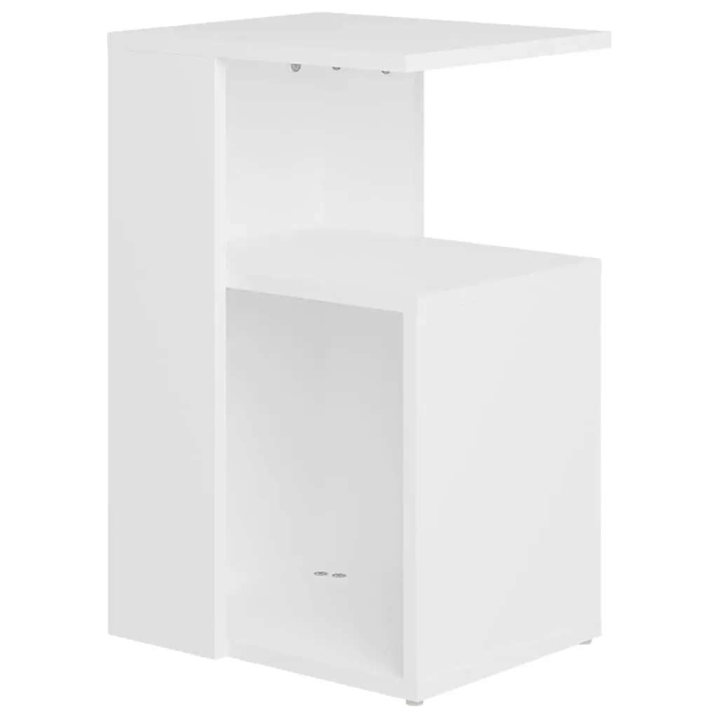 End Table White Modern Storage Coffee Accent Side Table for Living Room Bedroom