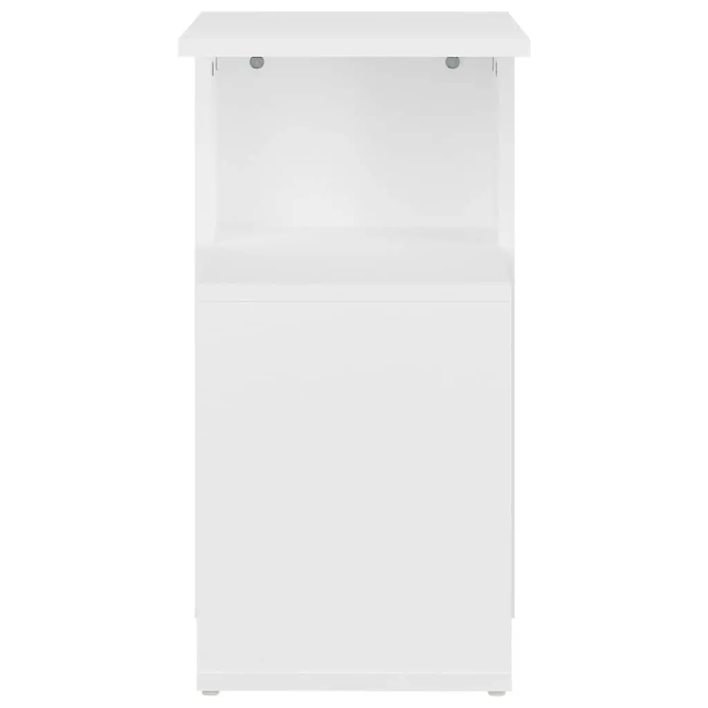 End Table White Modern Storage Coffee Accent Side Table for Living Room Bedroom