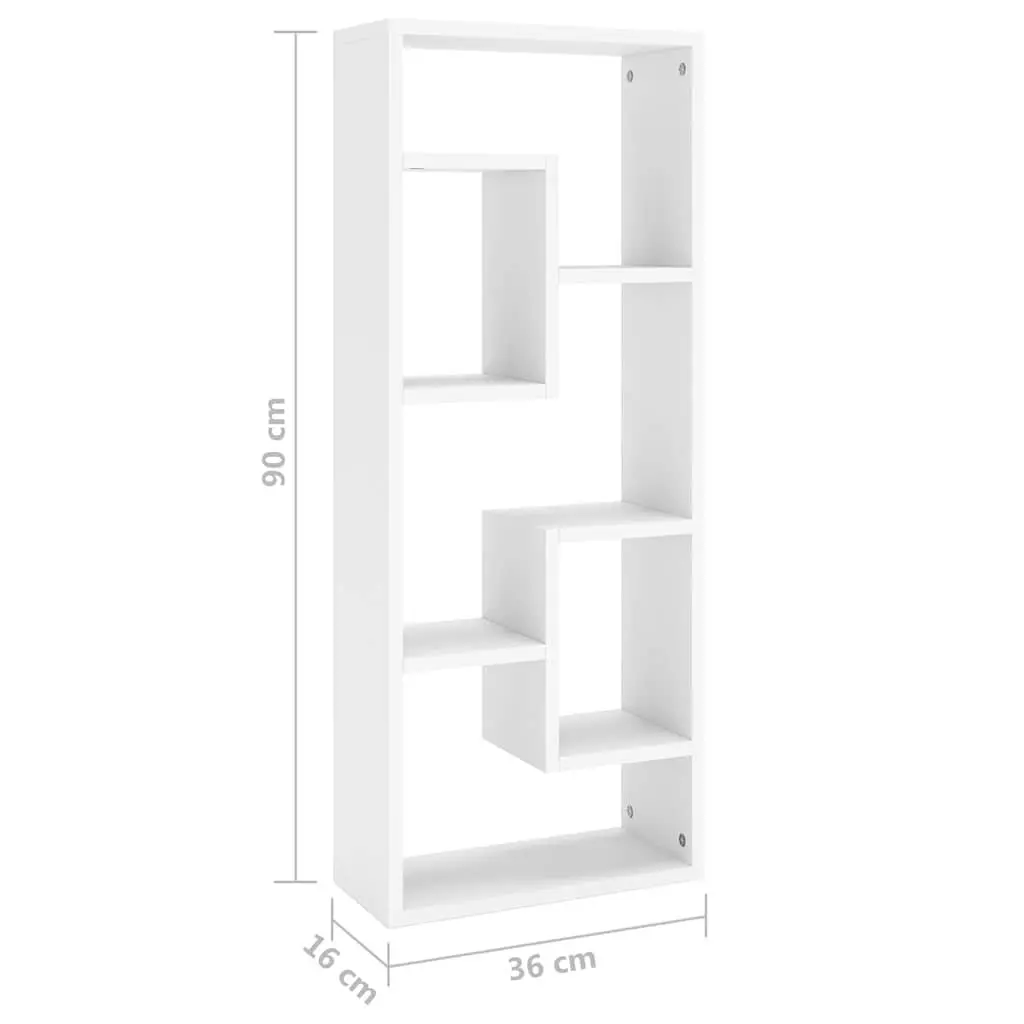 Wall Shelf White Open Display Storage Cabinet Floating Shelves Home Decor