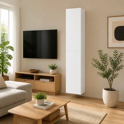 Elevate Your Living Room with Dual Wall-Mounted Cabinets