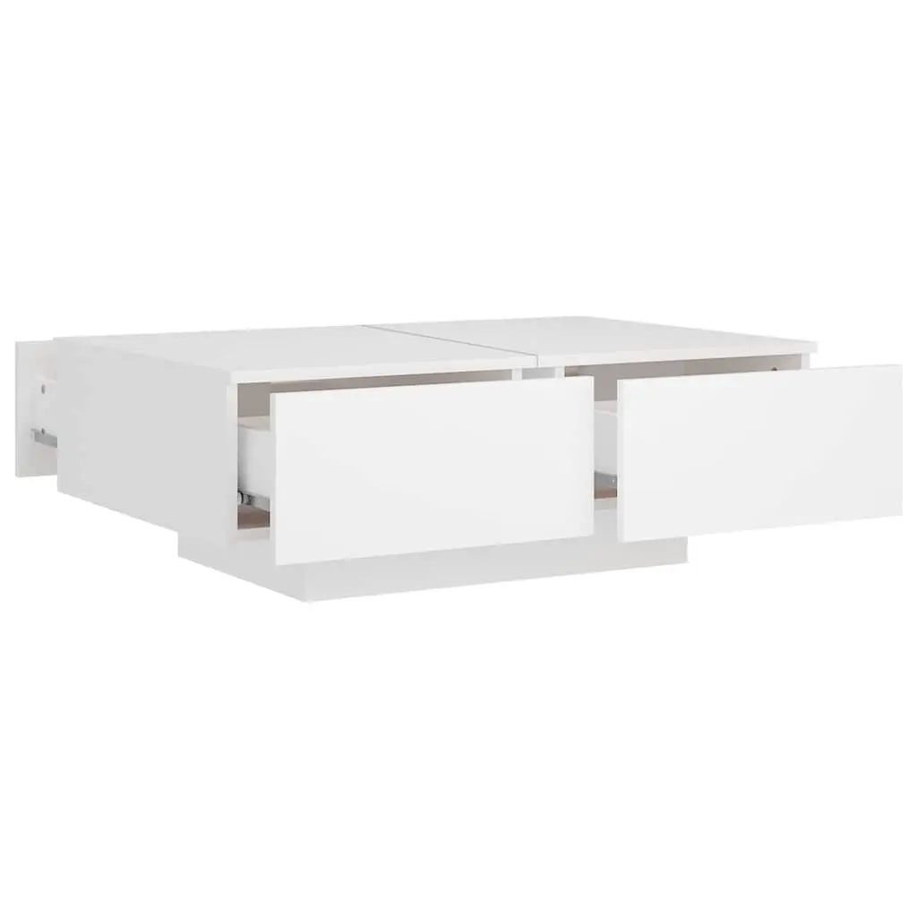 Coffee Table 90x60x31cm White Engineered Wood Stable Surface