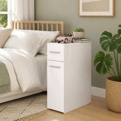 Elevate Your Home with This Stylish White Storage Cabinet