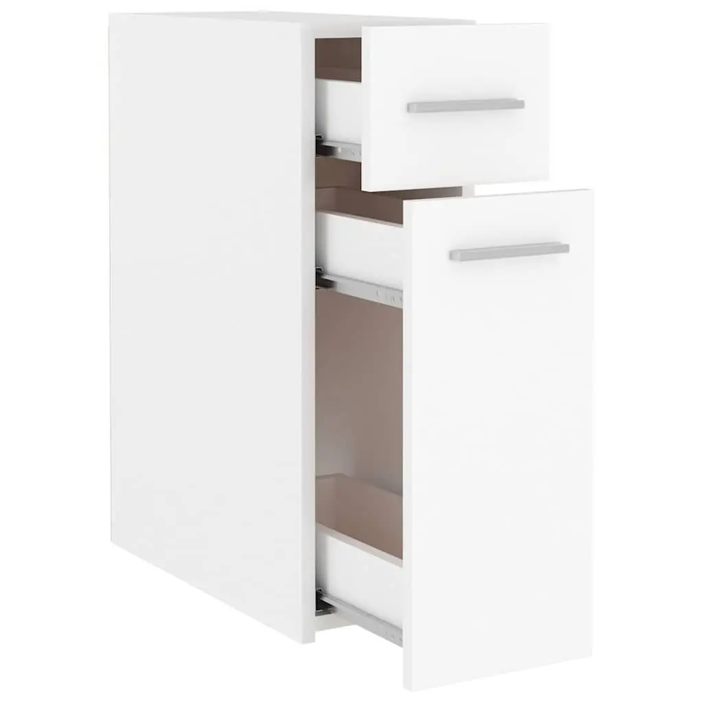 Storage Cabinet White Engineered Wood Apothecary Organiser Home Furniture