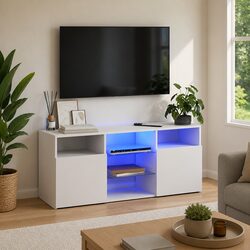 Transform Your Living Room with LED Lighted TV Cabinet