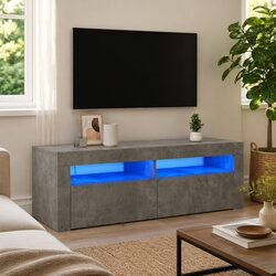 Elevate Your Living Space with a Grey Media Storage Unit