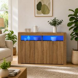 Modern Sideboard with RGB LED Lighting for Stylish Homes