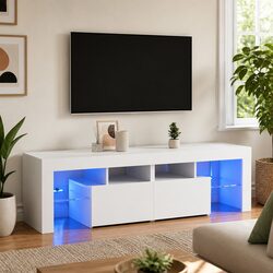 Stylish TV Cabinet with RGB LED Lights for Your Living Space