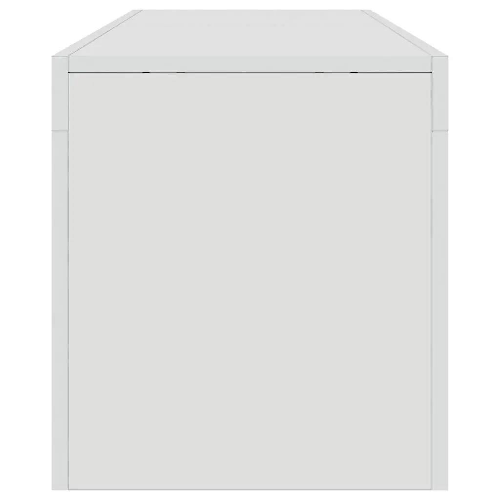 TV Cabinet 140cm RGB LED Lights Modern High Gloss White Storage Unit