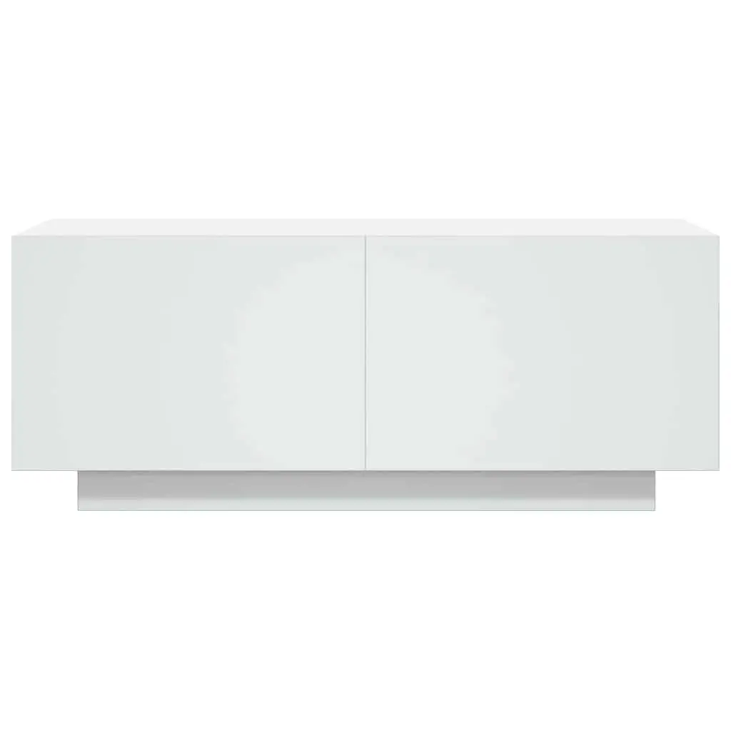 TV Cabinet White 100x35x40 cm Engineered Wood Storage Organiser
