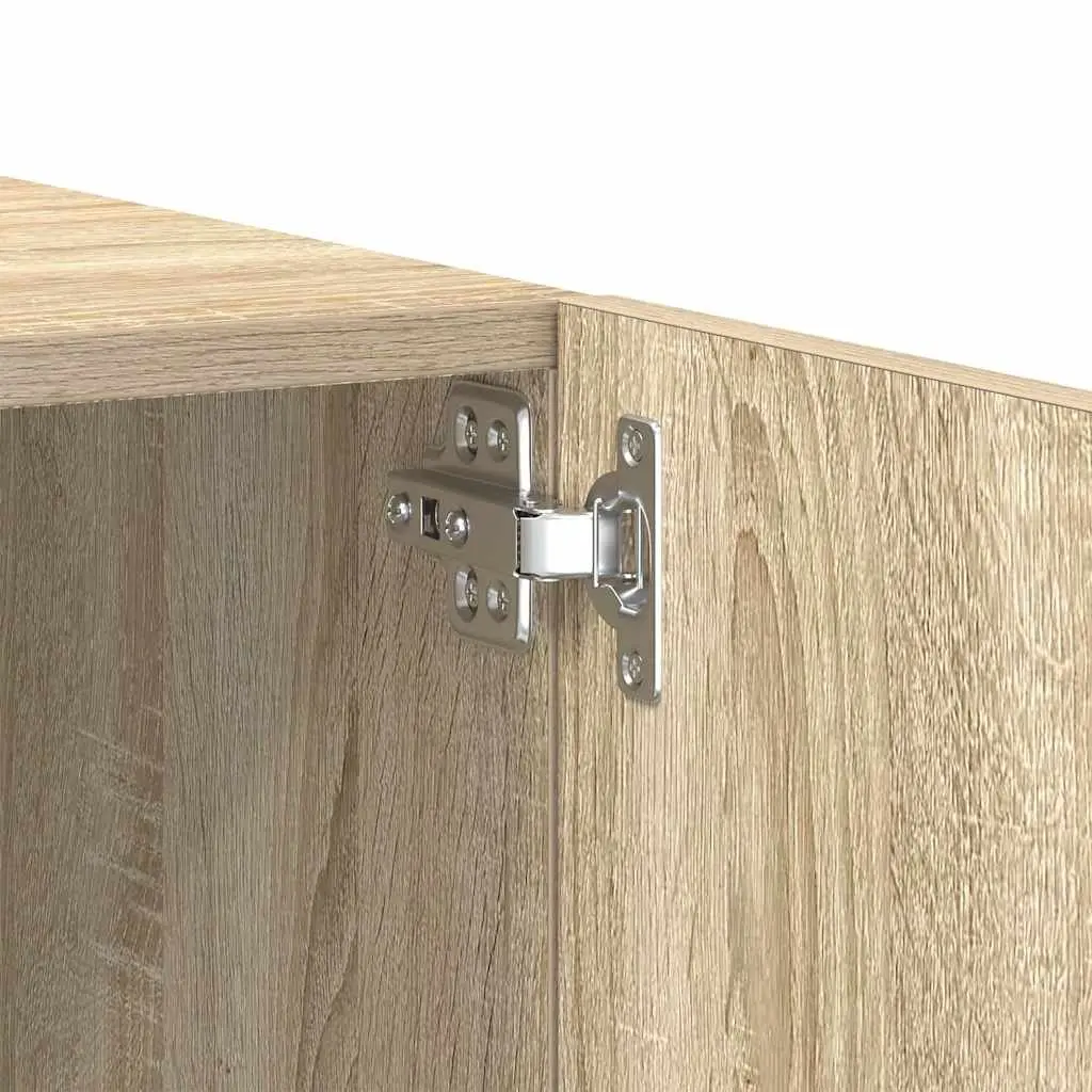 TV Cabinet Unit 100cm Sonoma Oak Brown Engineered Wood Media Storage Furniture