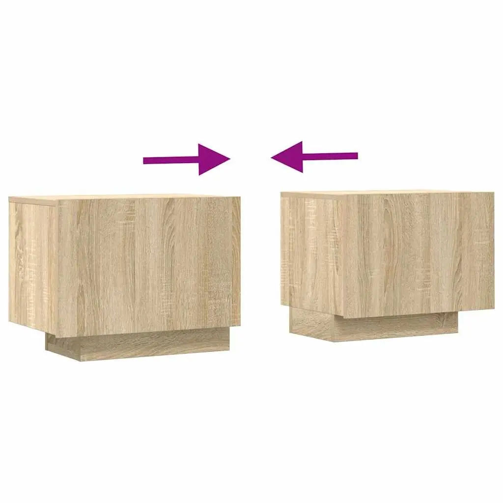 TV Cabinet Unit 100cm Sonoma Oak Brown Engineered Wood Media Storage Furniture