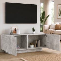 Elegant TV Cabinet in Concrete Grey for Modern Spaces
