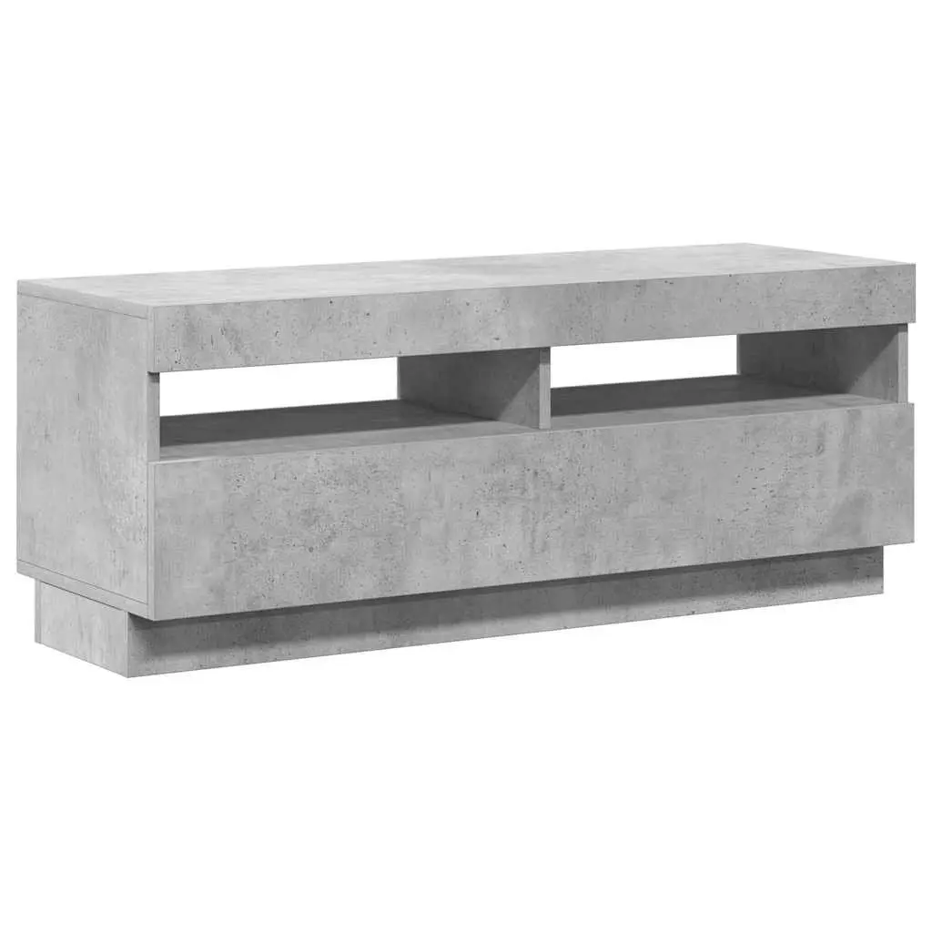 TV Cabinet Grey with RGB LED Lights Media Storage Unit