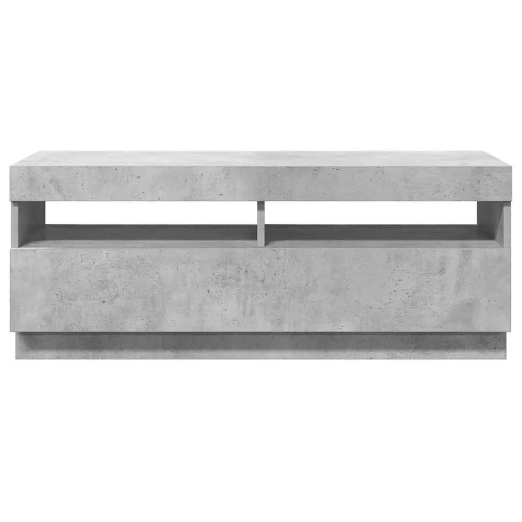 TV Cabinet Grey with RGB LED Lights Media Storage Unit