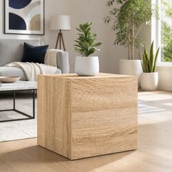 Wall Mounted TV Cabinet Storage Unit Set 4 Pieces Sonoma Oak Compartment