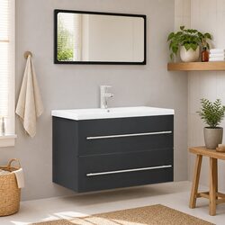 Enhance Your Bathroom with a Grey 2 Piece Furniture Set