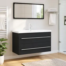 Enhance Your Bathroom with a 2-Piece Grey Furniture Set